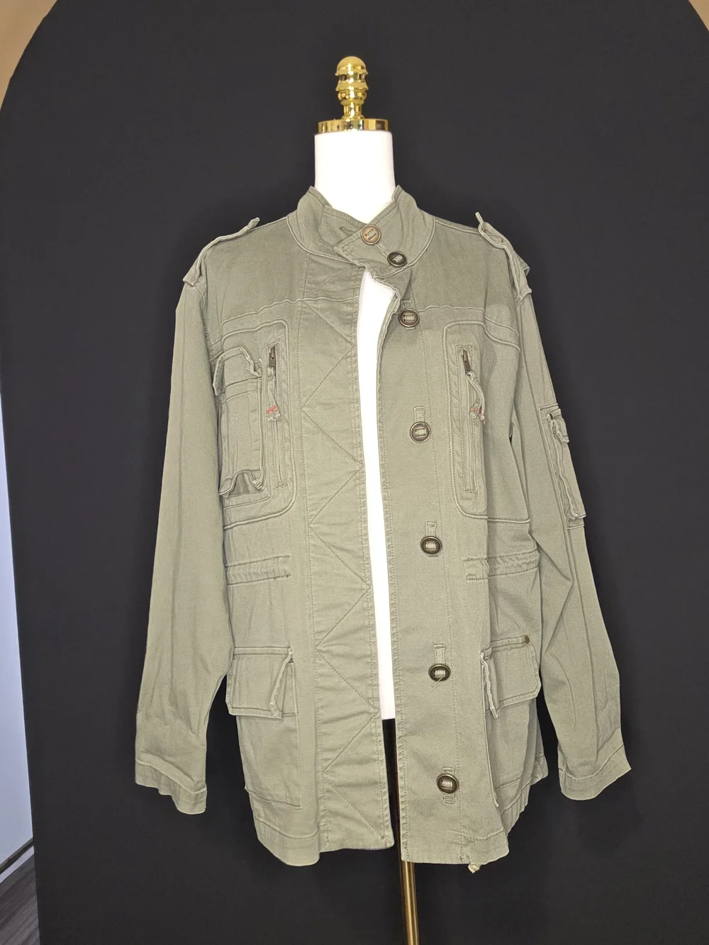 Sam Edelman Olive Green Military Field Jacket